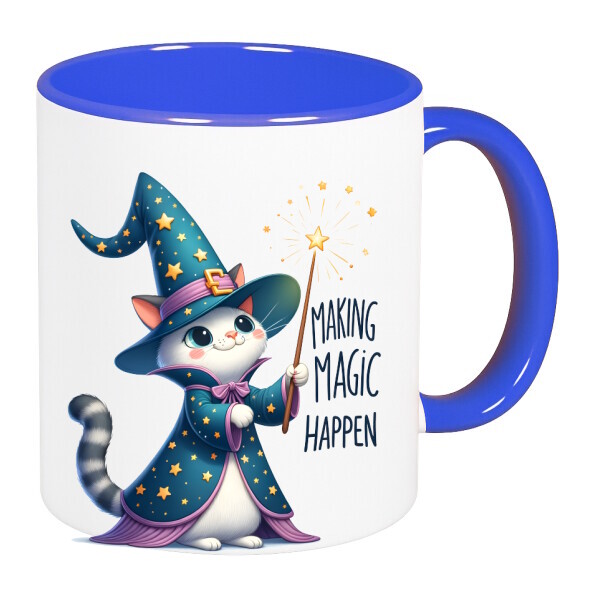 Színes fülű és belsejű bögre