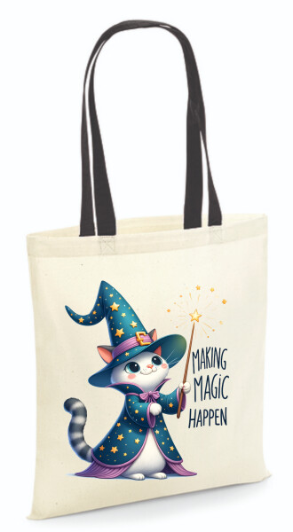 Vászontáska - színes fülű 