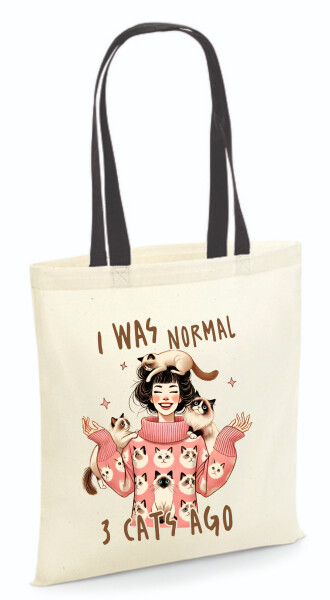 Vászontáska - színes fülű 