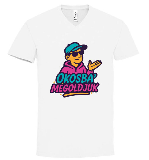 Unisex V nyakú póló