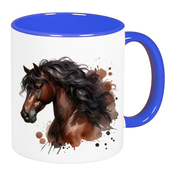 Színes fülű és belsejű bögre