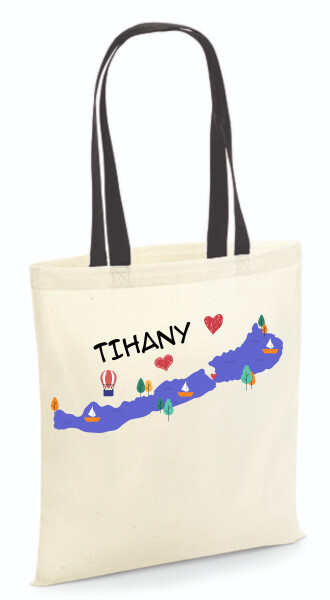 Vászontáska - színes fülű 