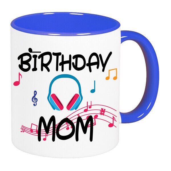 Színes fülű és belsejű bögre