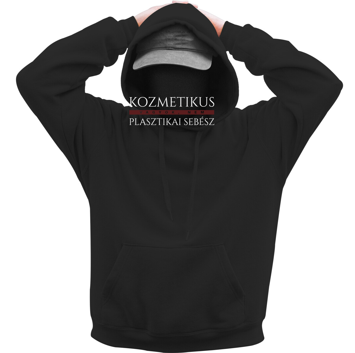 Kapucnis belebújós pulóver