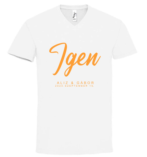 Unisex V nyakú póló