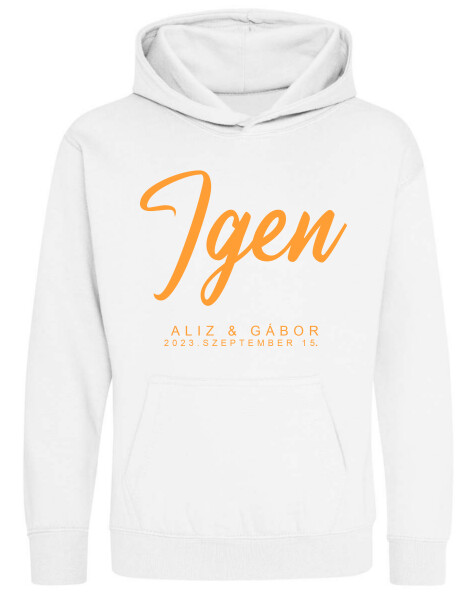 Kapucnis belebújós gyerek pulóver