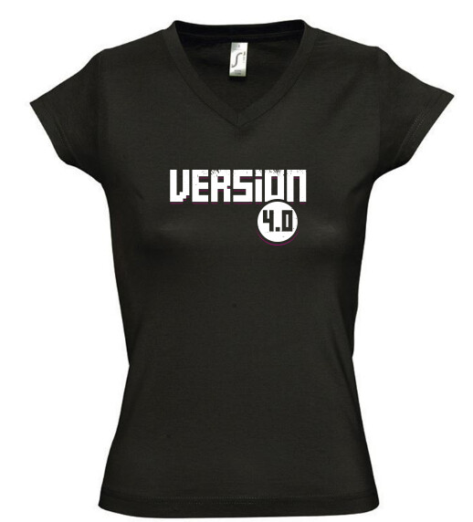 Női V nyakú póló