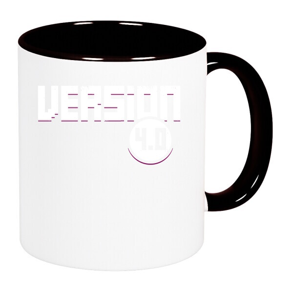 Színes fülű és belsejű bögre