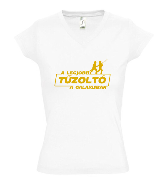 Női V nyakú póló