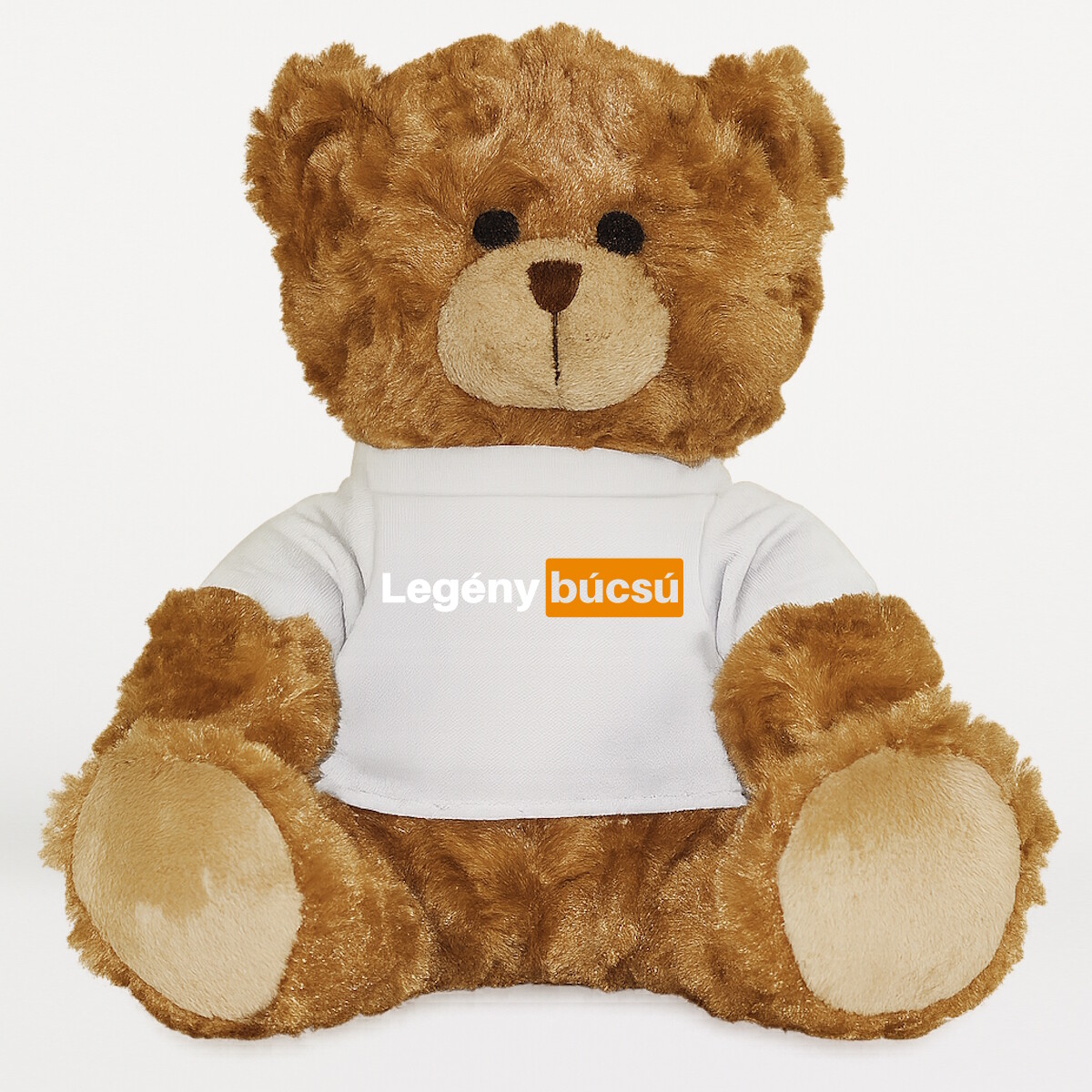 Plüssmaci egyedi pólóval