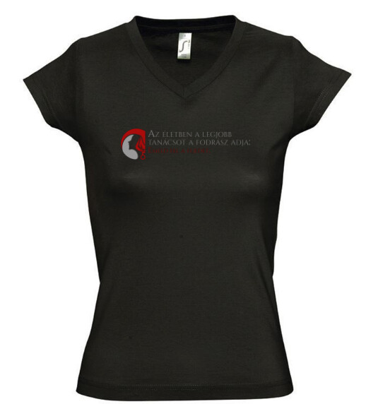 Női V nyakú póló