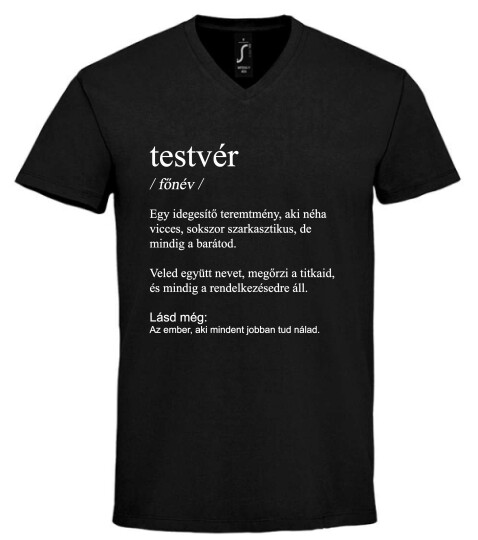 Unisex V nyakú póló