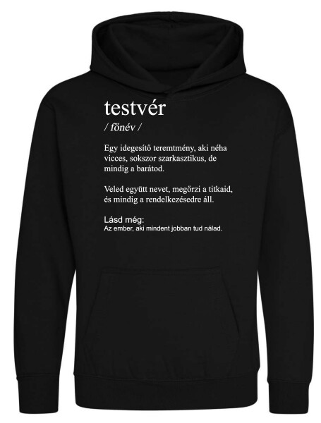 Kapucnis belebújós gyerek pulóver