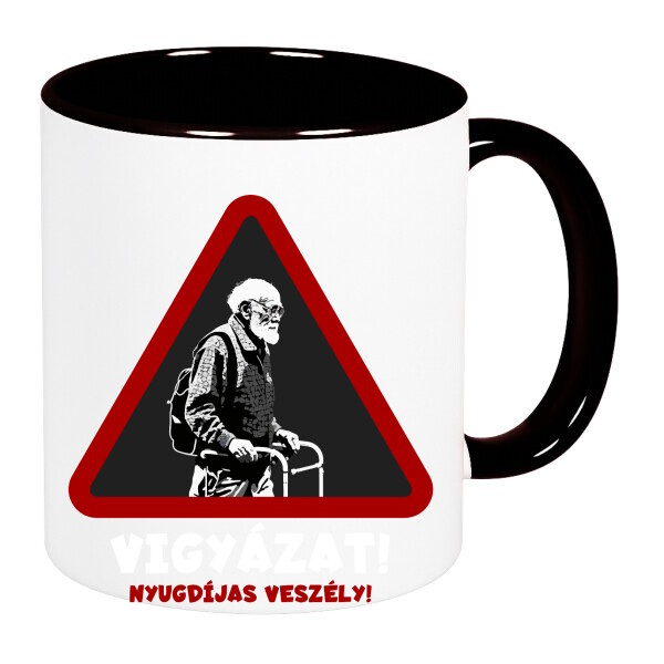 Színes fülű és belsejű bögre