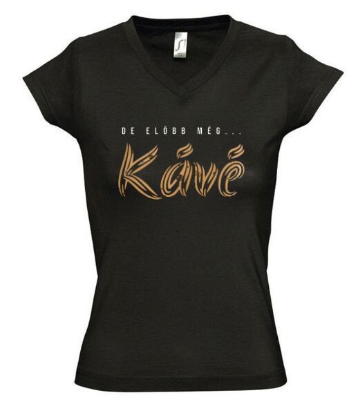 Női V nyakú póló