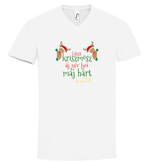 Unisex V nyakú póló