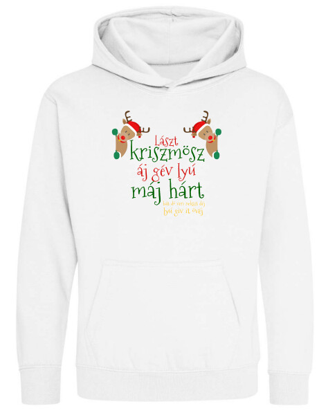 Kapucnis belebújós gyerek pulóver