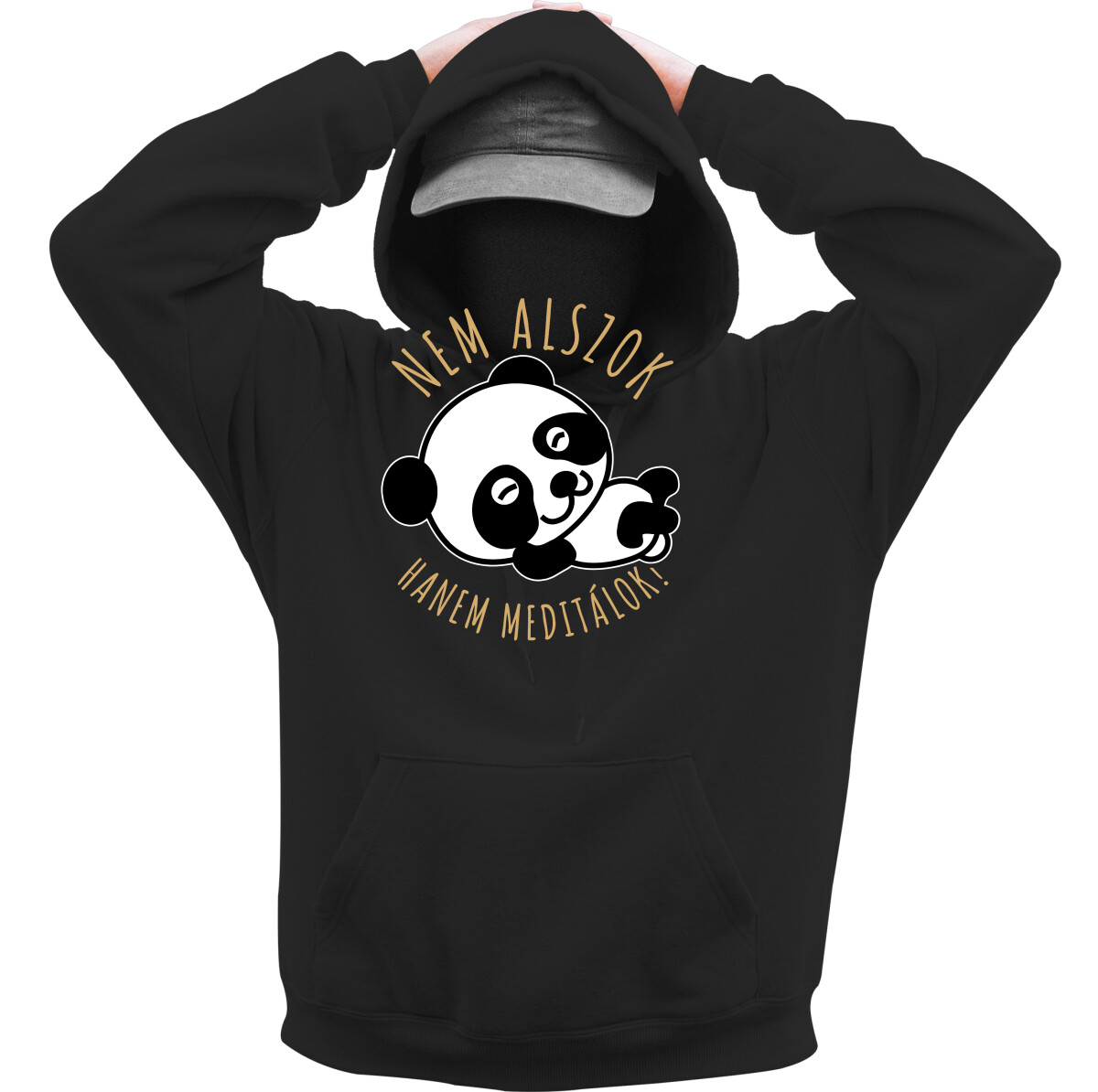 Kapucnis belebújós pulóver