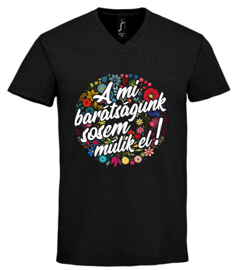 Unisex V nyakú póló