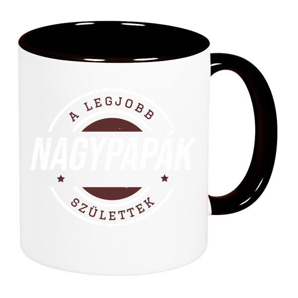 Színes fülű és belsejű bögre