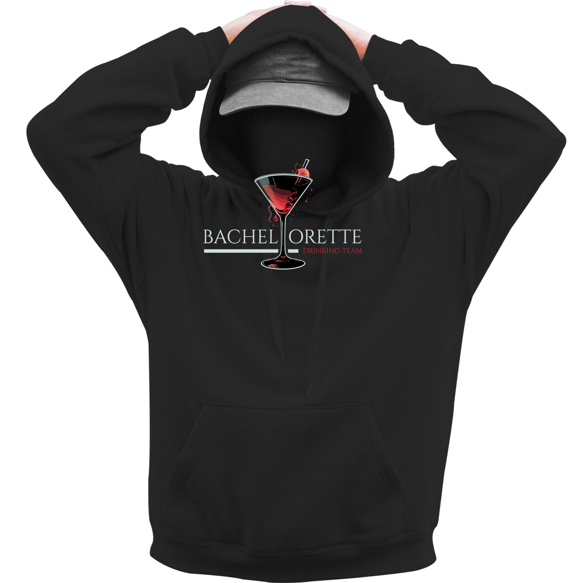 Kapucnis belebújós pulóver