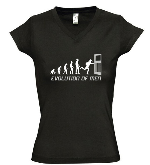 Női V nyakú póló