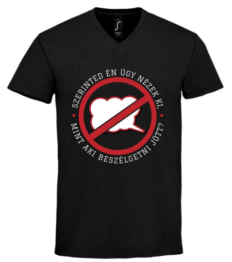 Unisex V nyakú póló