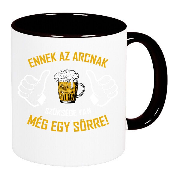 Színes fülű és belsejű bögre