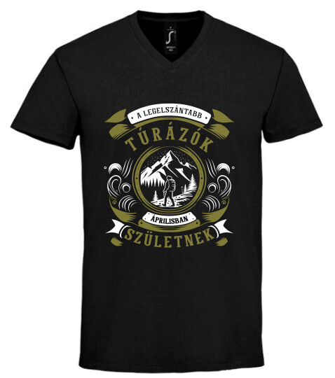 Unisex V nyakú póló