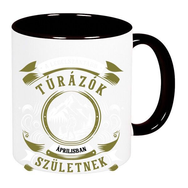 Színes fülű és belsejű bögre