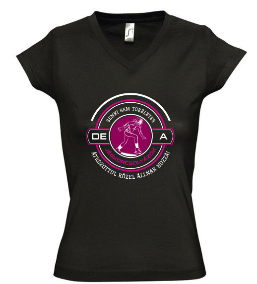 Női V nyakú póló