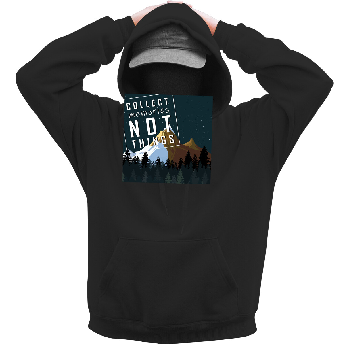 Kapucnis belebújós pulóver