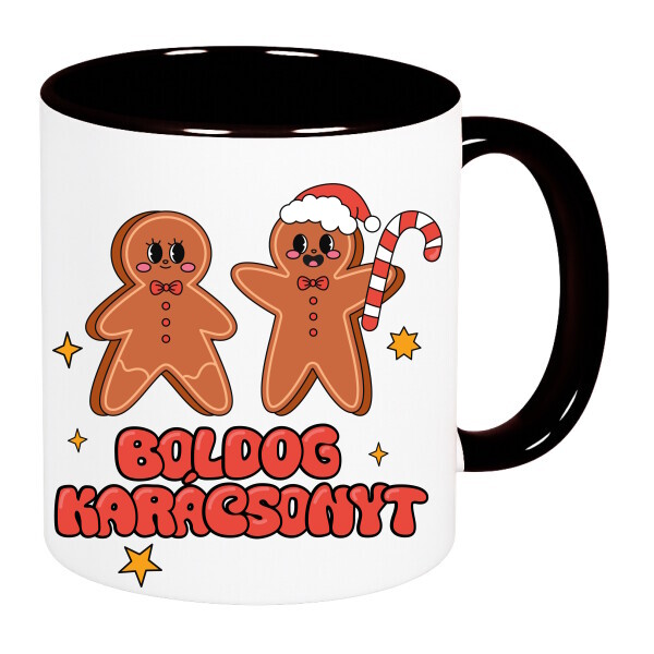 Színes fülű és belsejű bögre