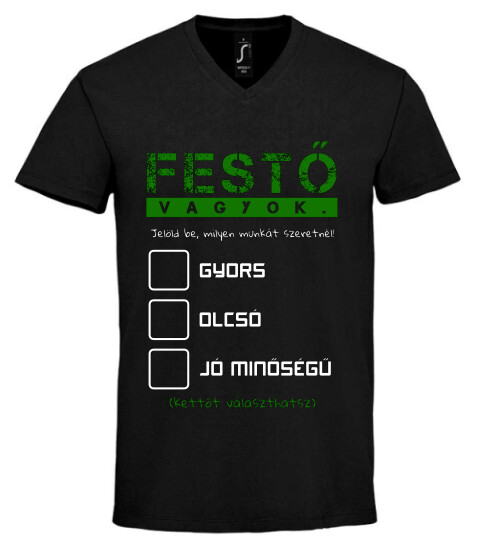 Unisex V nyakú póló