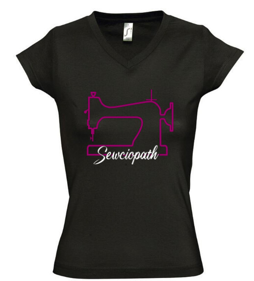 Női V nyakú póló