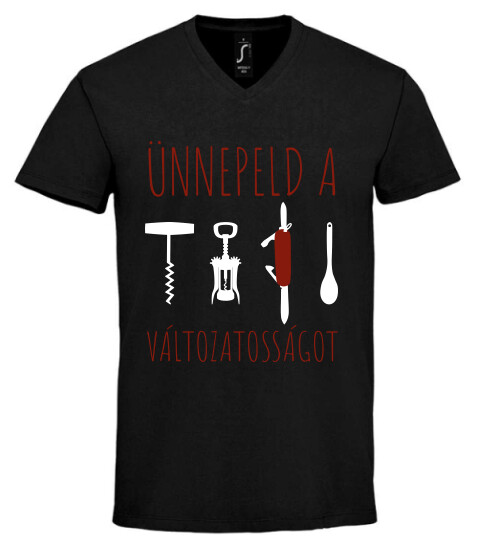 Unisex V nyakú póló