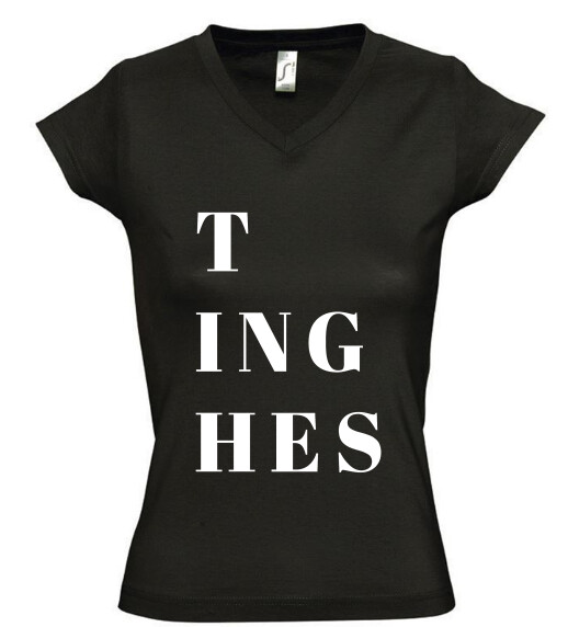 Női V nyakú póló