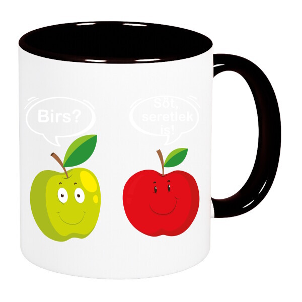 Színes fülű és belsejű bögre