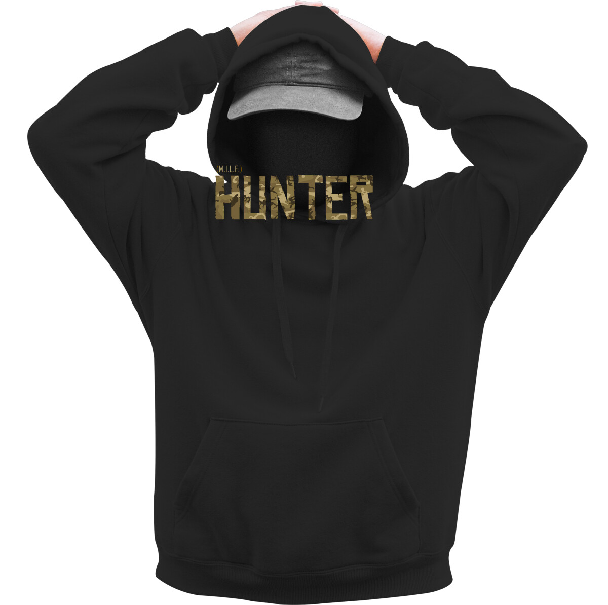 Kapucnis belebújós pulóver