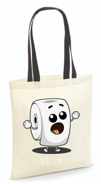 Vászontáska - színes fülű 