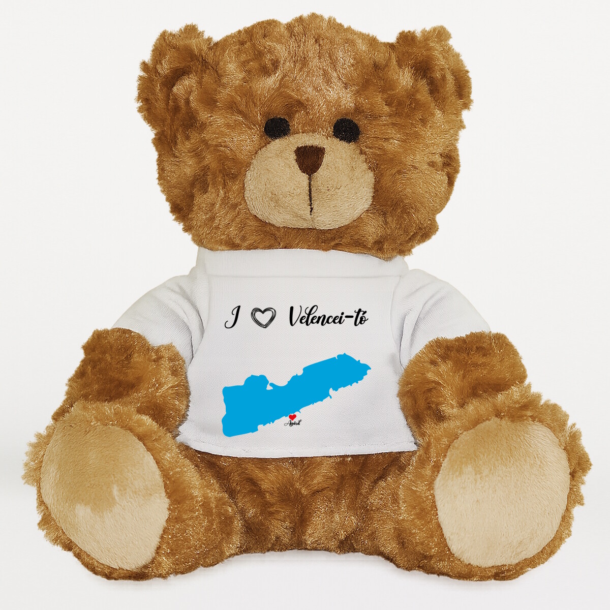 Plüssmaci egyedi pólóval