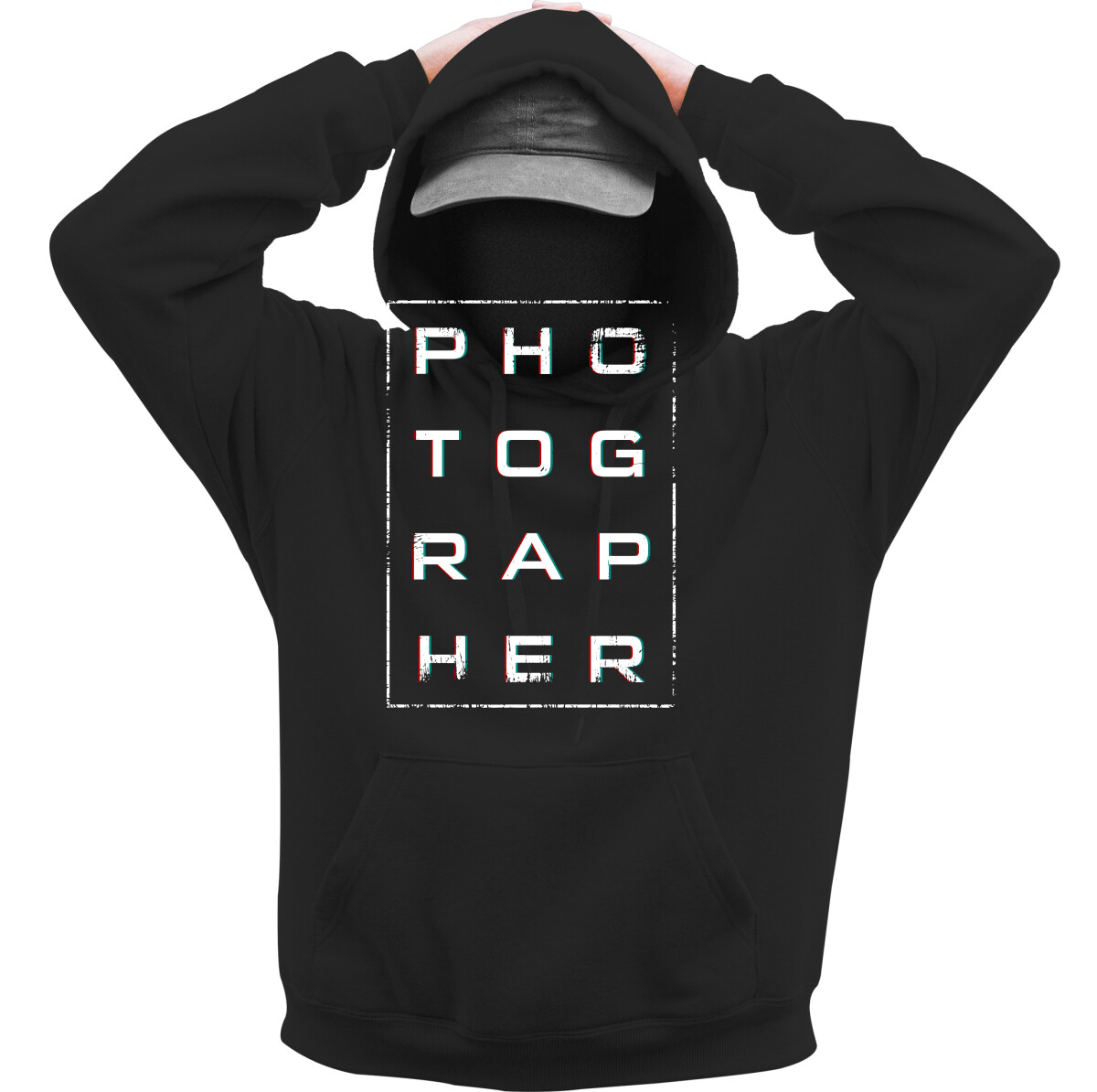 Kapucnis belebújós pulóver