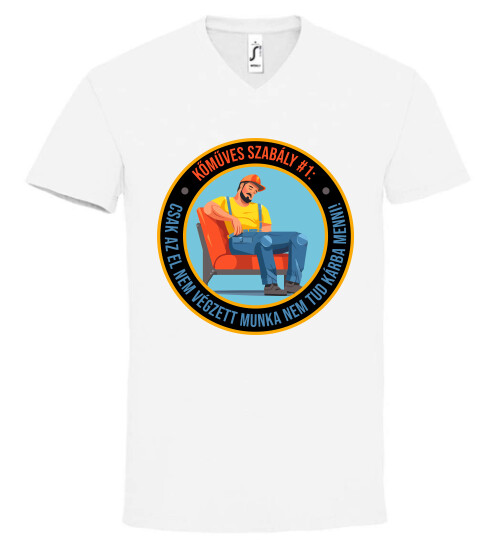 Unisex V nyakú póló