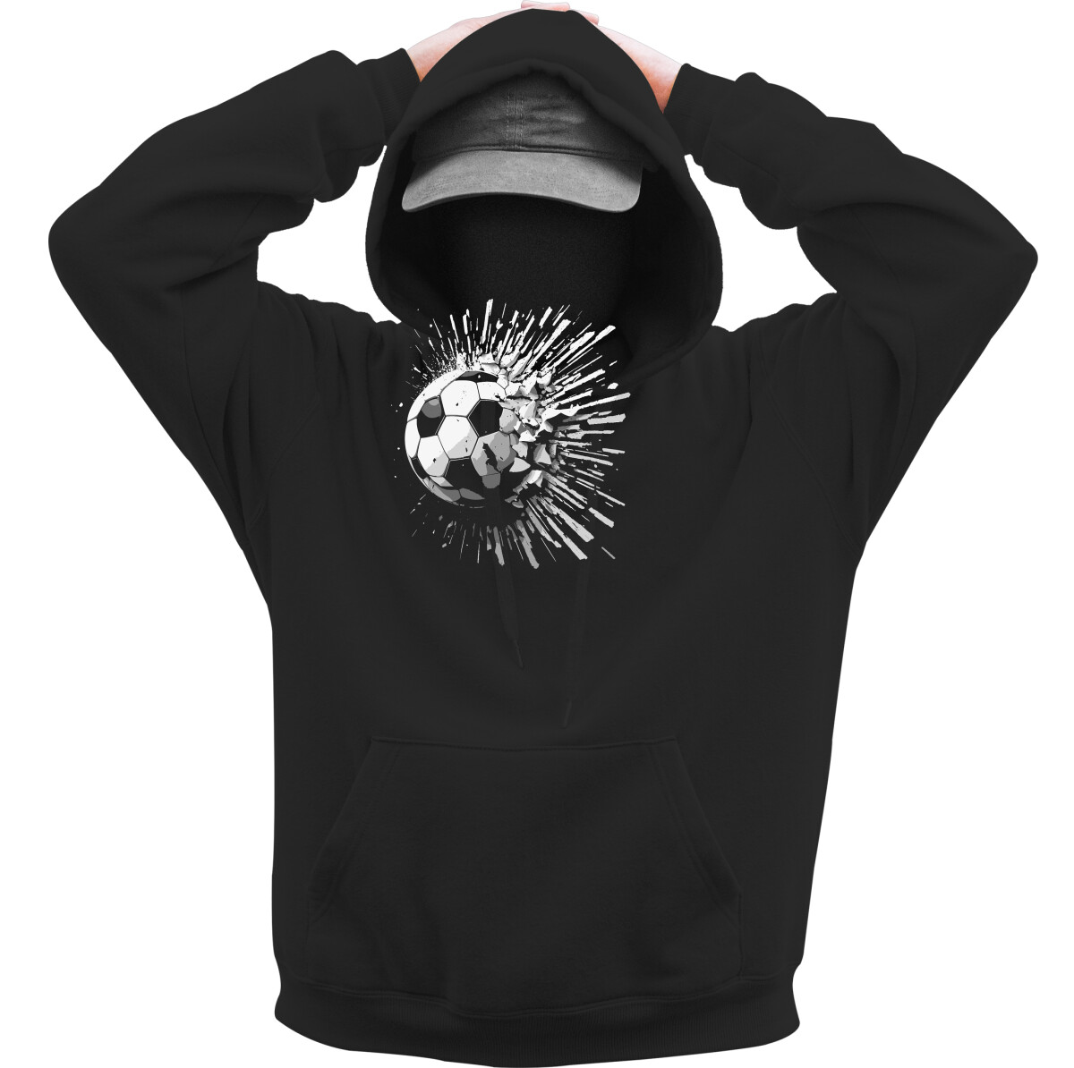 Kapucnis belebújós pulóver