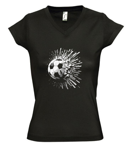 Női V nyakú póló