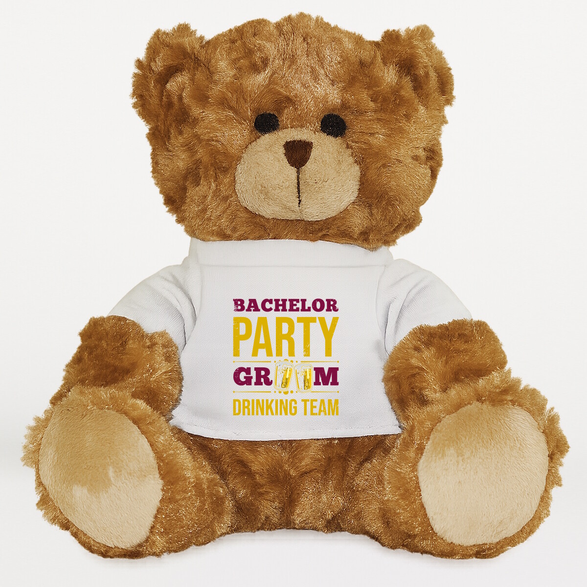 Plüssmaci egyedi pólóval