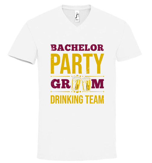 Unisex V nyakú póló