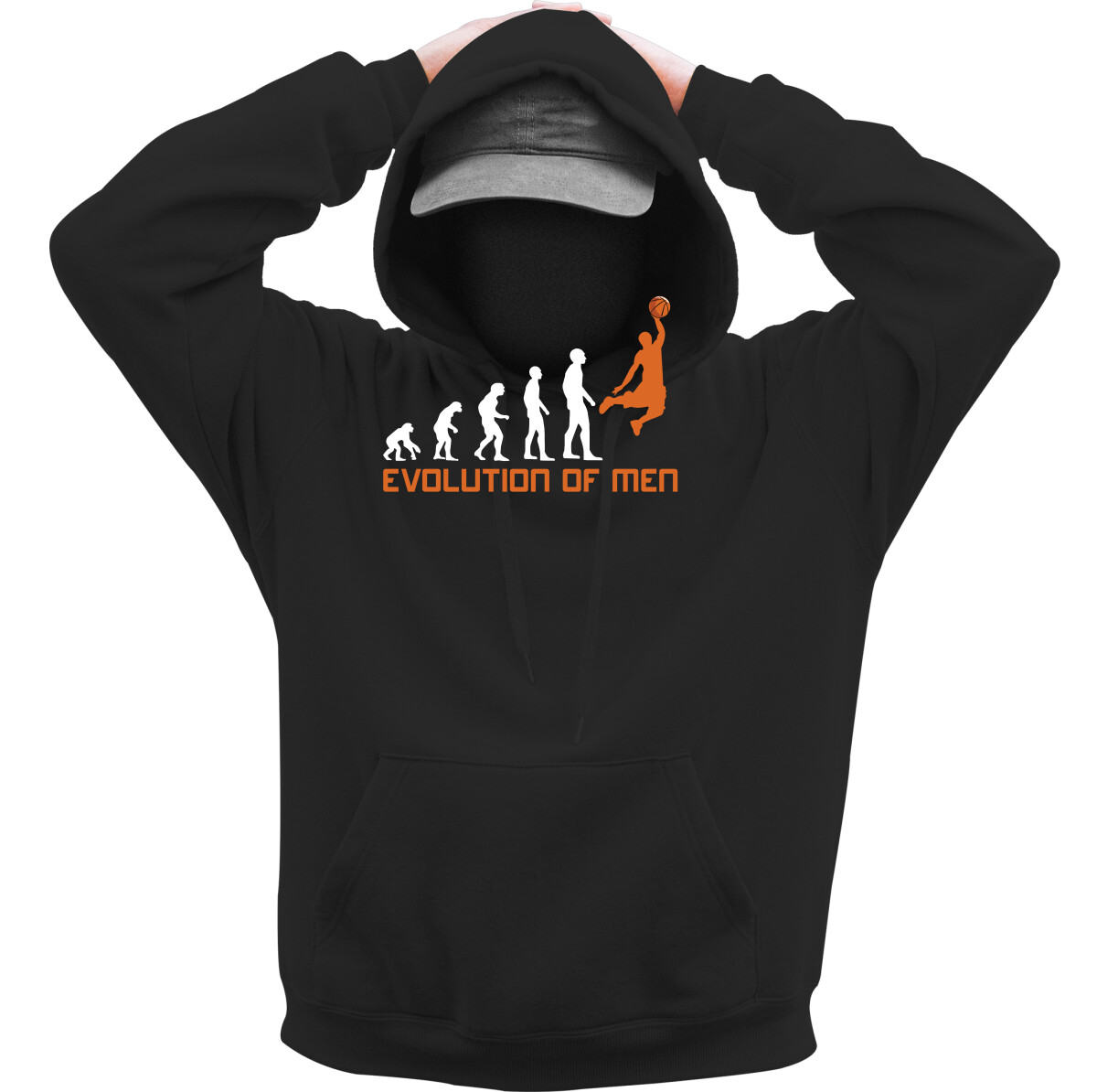 Kapucnis belebújós pulóver