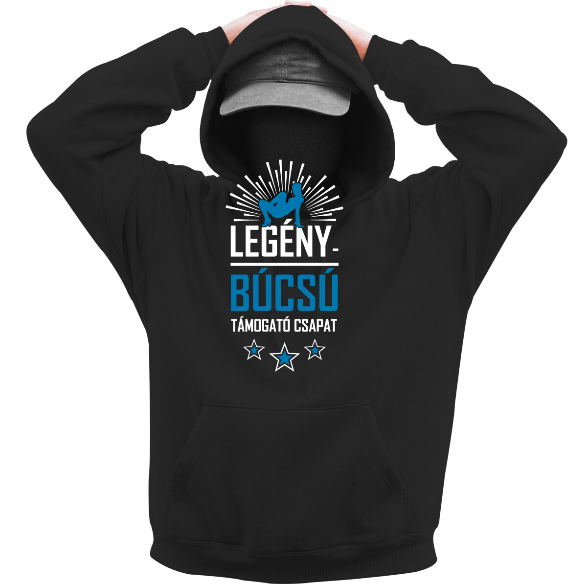 Kapucnis belebújós pulóver