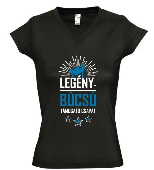 Női V nyakú póló